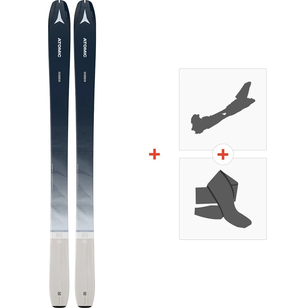 Ski Atomic Backland WMN 85 2022 + Fixations De Ski Randonnée + Peaux 3 Ski Atomic Backland WMN 85 2022 + Fixations De Ski Randonnée + Peaux