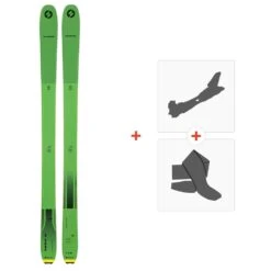 Ski Blizzard Zero G 095 Flat Green 2022 + Fixations De Ski Randonnée + Peaux