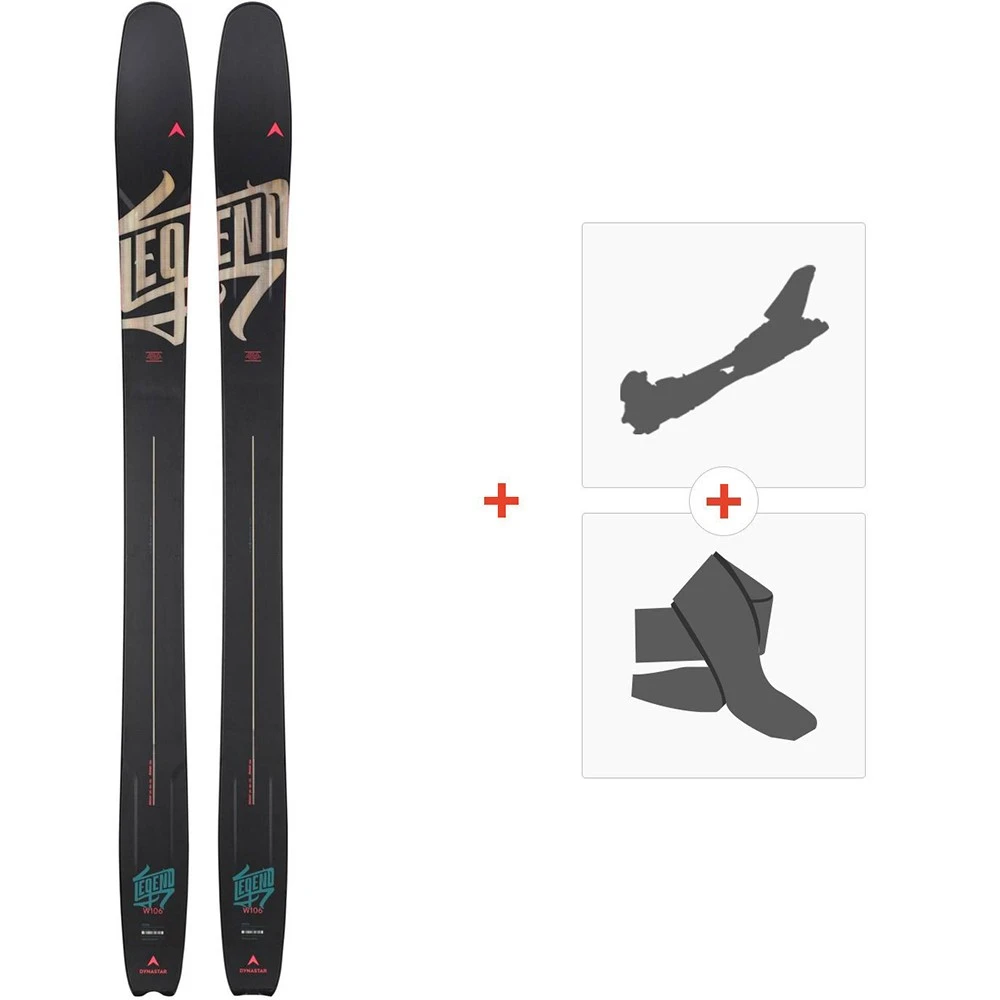 Ski Dynastar Legend W106 2020 + Fixations De Ski Randonnée + Peaux 3 Ski Dynastar Legend W106 2020 + Fixations De Ski Randonnée + Peaux