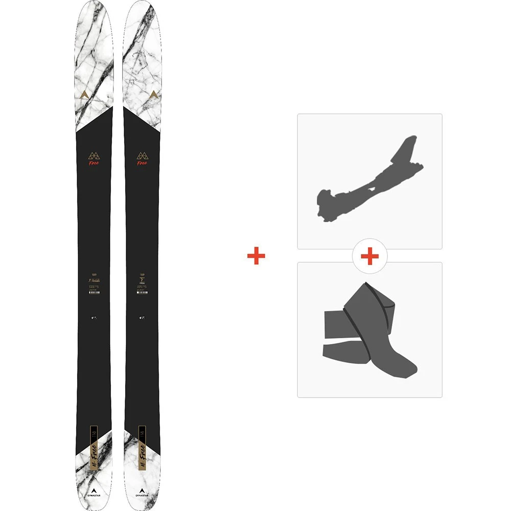 Ski Dynastar M-Free 118 2022 + Fixations De Ski Randonnée + Peaux 3 Ski Dynastar M-Free 118 2022 + Fixations De Ski Randonnée + Peaux