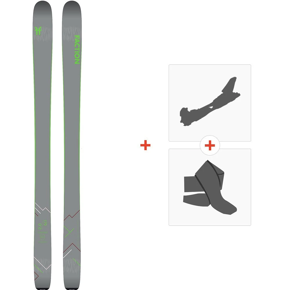 Ski Faction Agent 2.0 2020 + Fixations De Ski Randonnée + Peaux 3 Ski Faction Agent 2.0 2020 + Fixations De Ski Randonnée + Peaux