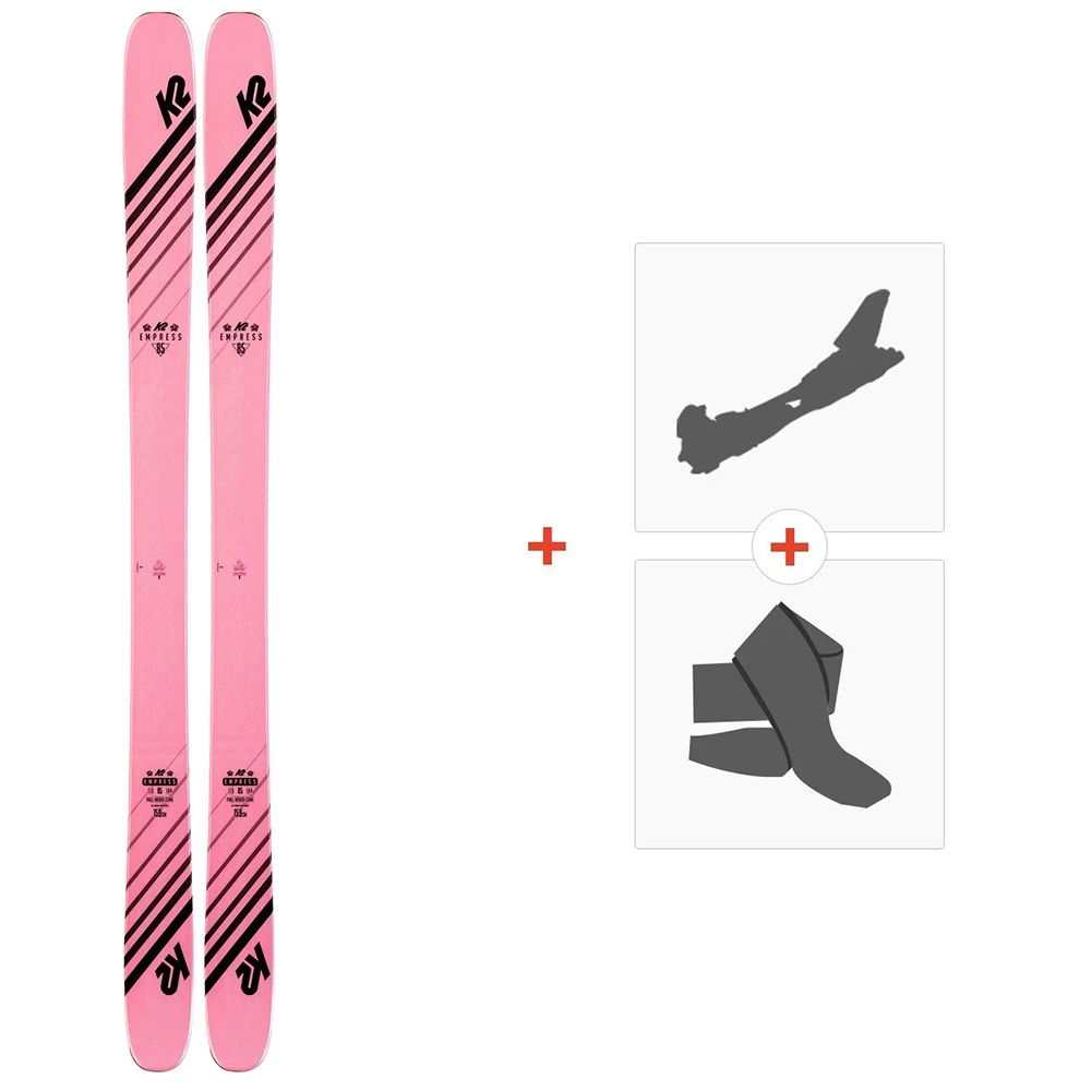 Ski K2 Empress 2020 + Fixations De Ski Randonnée + Peaux 3 Ski K2 Empress 2020 + Fixations De Ski Randonnée + Peaux