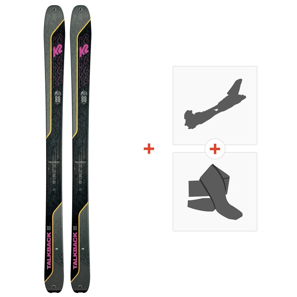 Ski K2 Talkback 88 2022 + Fixations De Ski Randonnée + Peaux 3 Ski K2 Talkback 88 2022 + Fixations De Ski Randonnée + Peaux