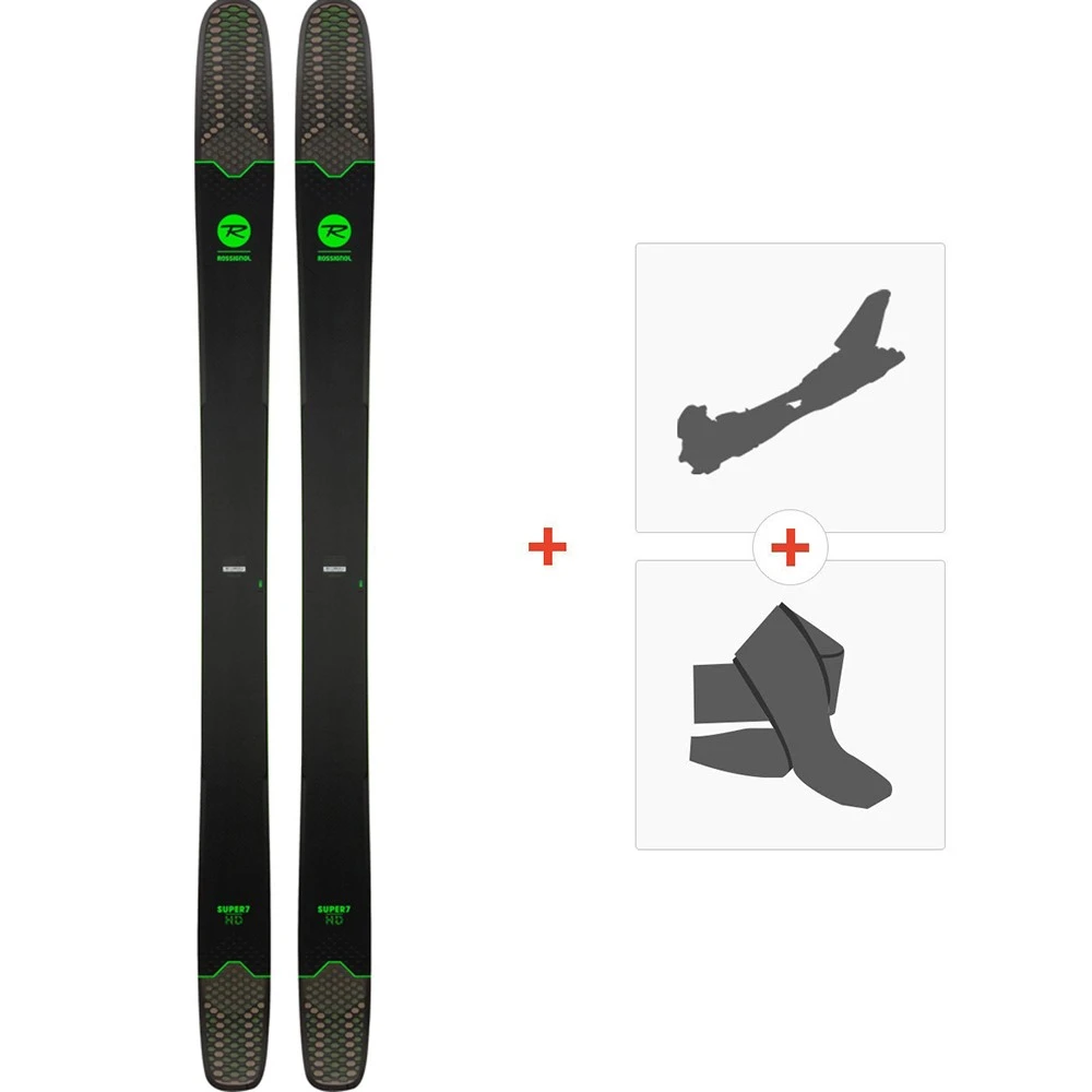 Ski Rossignol Super 7 HD 2019 + Fixations De Ski Randonnée 3 Ski Rossignol Super 7 HD 2019 + Fixations De Ski Randonnée