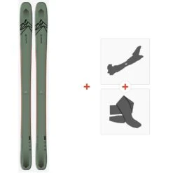 Ski Salomon N QST 106 OIL Green/Orang 2021 + Fixations De Ski Randonnée + Peaux