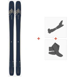 Ski Salomon N QST 99 Dark Blue 2021 + Fixations De Ski Randonnée + Peaux