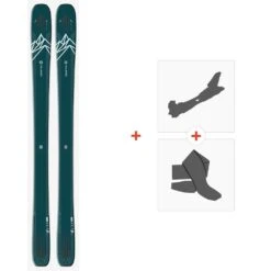 Ski Salomon N QST Lux 92 Blue Green/Light Blue 2021 + Fixations De Ski Randonnée + Peaux