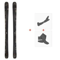 Ski Salomon N Stance 102 Black/Gray 2022 + Fixations De Ski Randonnée + Peaux